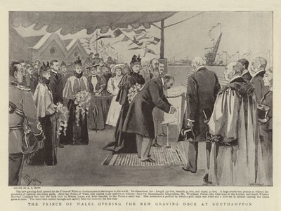 Le Prince de Galles inaugurant le Nouveau Bassin de Radoub à Southampton - Alexander Stuart Boyd